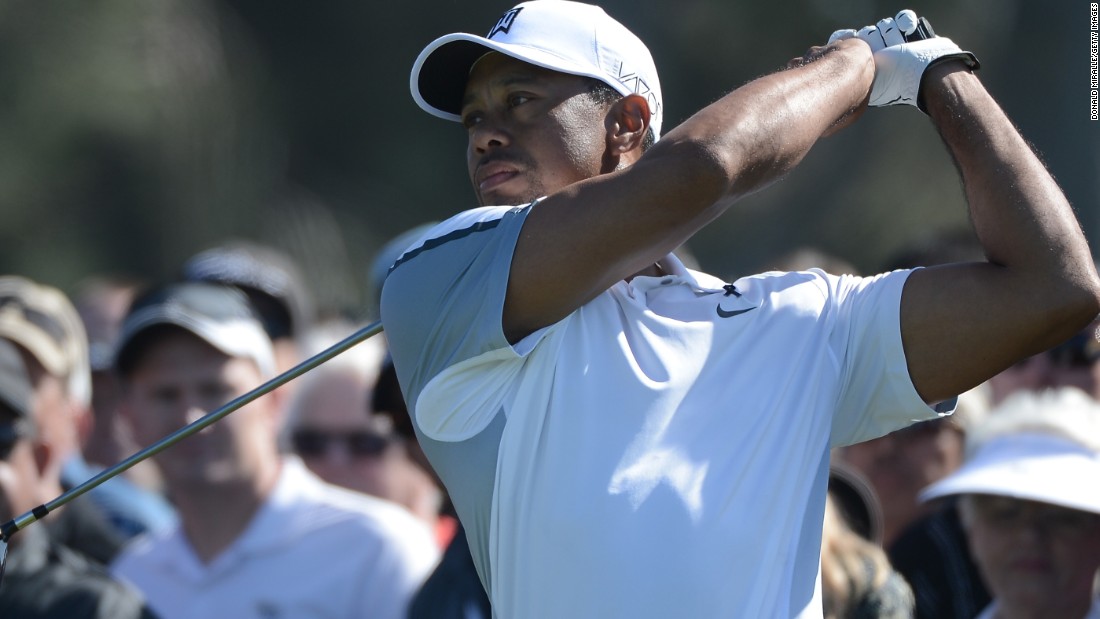 Will Tiger Woods be one of Watson&#39;s rivals? A comeback could be on the cards for the four-time Masters winner -- pictured here at Torrey Pines in February 2015 -- who was seen playing a practice round at Augusta last week. 