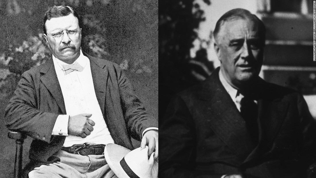 The relationship between two of America&#39;s most famous presidents, Teddy Roosevelt (left) and Franklin Delano Roosevelt, actually isn&#39;t as close as many assume. They were fifth cousins. Their closest tie was Franklin Roosevelt&#39;s wife, Eleanor, who was Teddy Roosevelt&#39;s niece.
