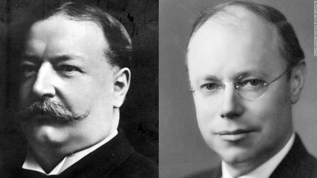 William Howard Taft (left) was elected president in 1908, and though he was only in office for one term, he later made history by becoming the first president to also serve as chief justice of the Supreme Court. His son, Robert Taft, was a senator from Ohio and sought the Republican Party&#39;s presidential nomination three times — in 1940, 1948 and 1952. Still, he was a major figure in GOP politics in the era. 