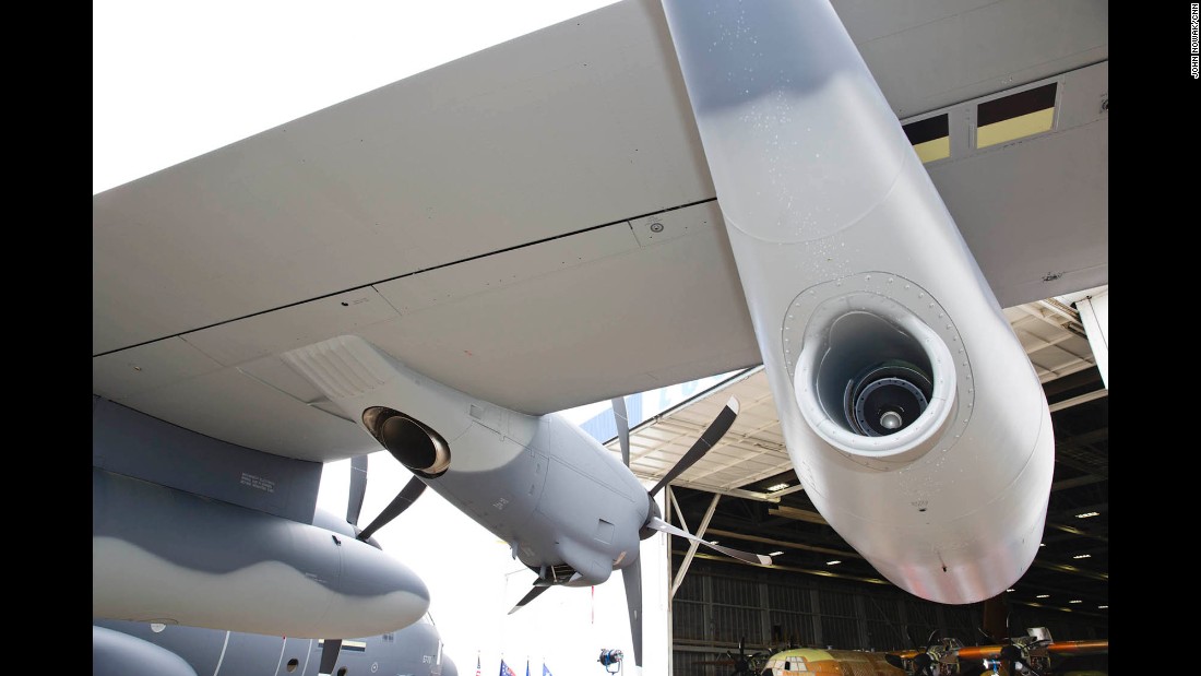 The Commando II includes wing-mounted refueling tanks like this one on the right, which enable MC-130Js to refuel special operations forces helicopters while in flight.