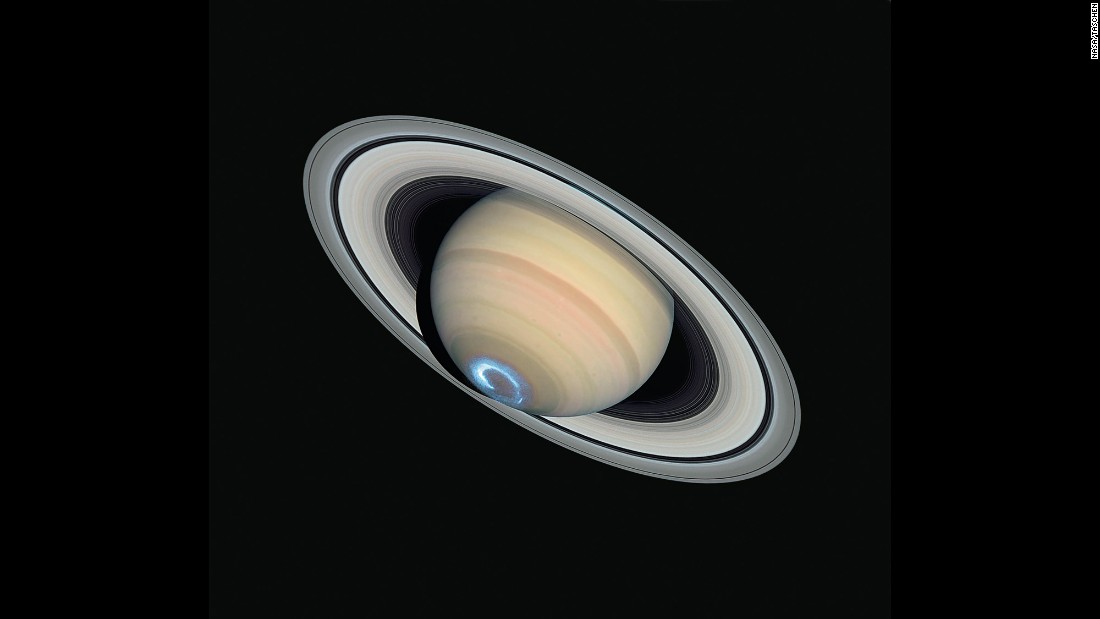 Hubble captured this image of Saturn in 2004, a view so sharp that some of the planet&#39;s smaller rings are visible. 