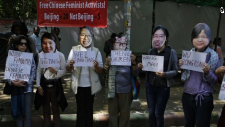 Protesters demand release of rights activists in China