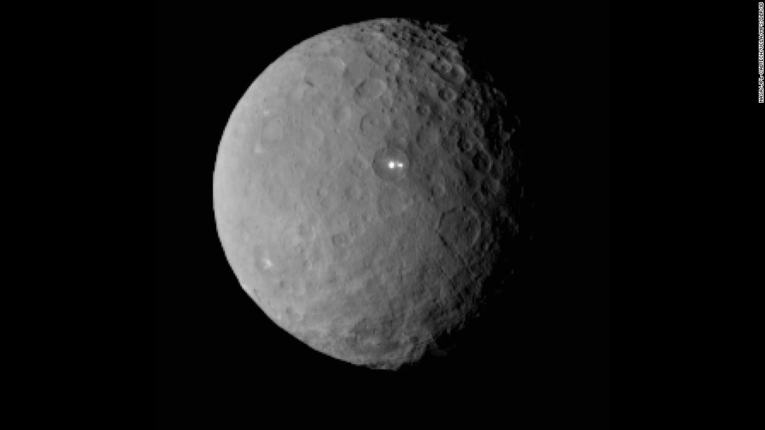 Dwarf planet Ceres, composed of rock and ice, is the largest object in the asteroid belt. &lt;br /&gt;  