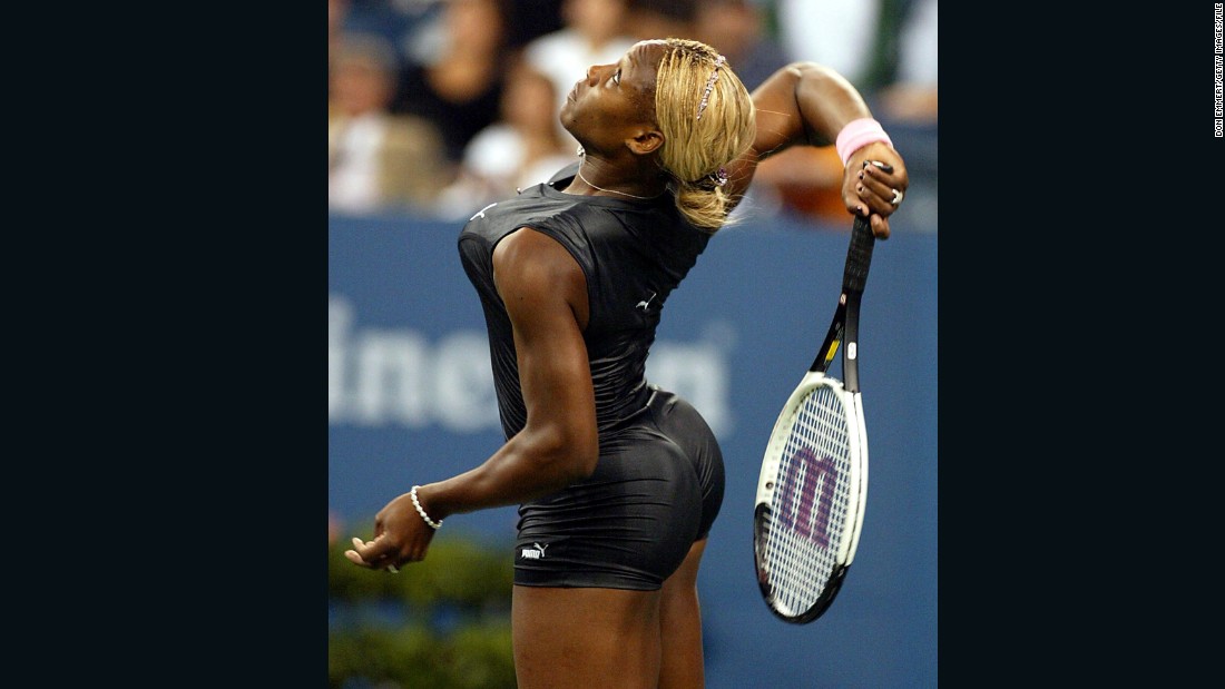 Serena sported a catsuit when she played Corina Morariu during the 2002 U.S. Open. That title was the third leg of her first non-calendar &quot;Serena Slam,&quot; which she completed months later at the 2003 Australian Open.