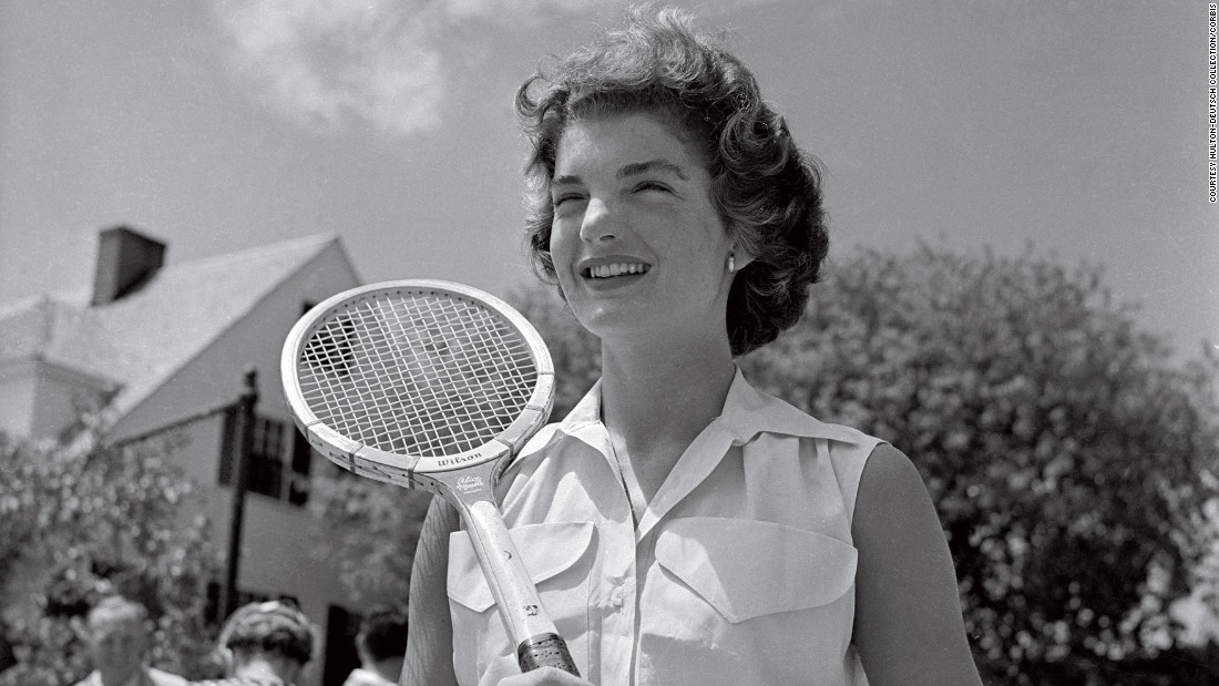 Former U.S. First Lady Jackie Kennedy adds a touch of glamor to the sport in 1953. The image also features in the book,&lt;a href=&quot;http://www.teneues.com/shop-int/the-stylish-life-tennis2.html&quot; target=&quot;_blank&quot;&gt; &quot;The Stylish Life: Tennis,&quot;&lt;/a&gt; published by teNeues, courtesy Hulton-Deutsch Collection/CORBIS.