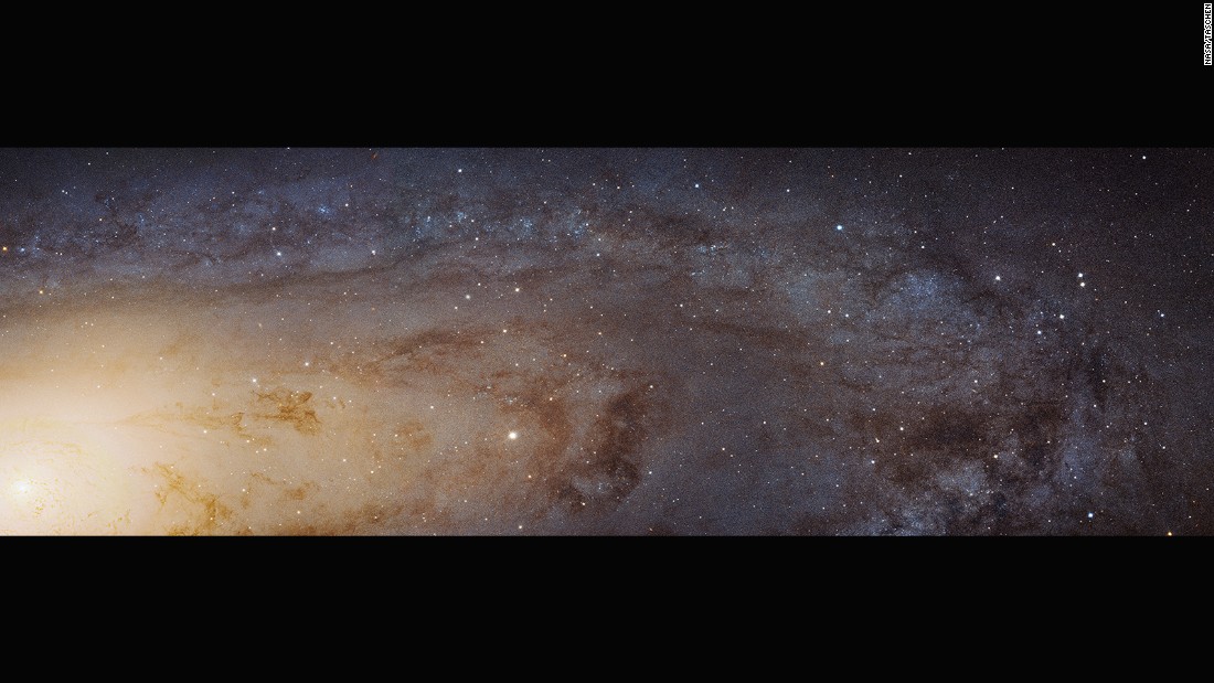 One of the closest neighbors to our own Milky Way, the Andromeda Galaxy, can be seen with the naked eye if you know where to look on a clear, dark night. In 2012, scientists using data from Hubble predicted Andromeda would collide with the Milky Way in about four billion years. Andromeda is 2.5 million light years from Earth. 