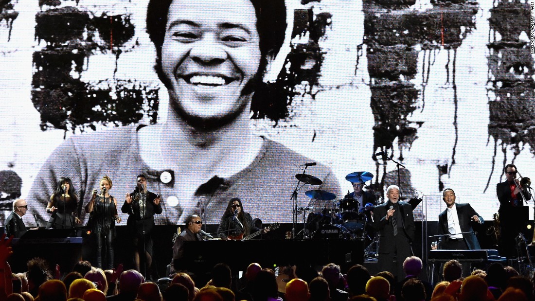 Stevie Wonder, Bill Withers and John Legend performed together at the 30th Annual Rock And Roll Hall Of Fame induction ceremony Saturday at Public Hall in Cleveland, Ohio.