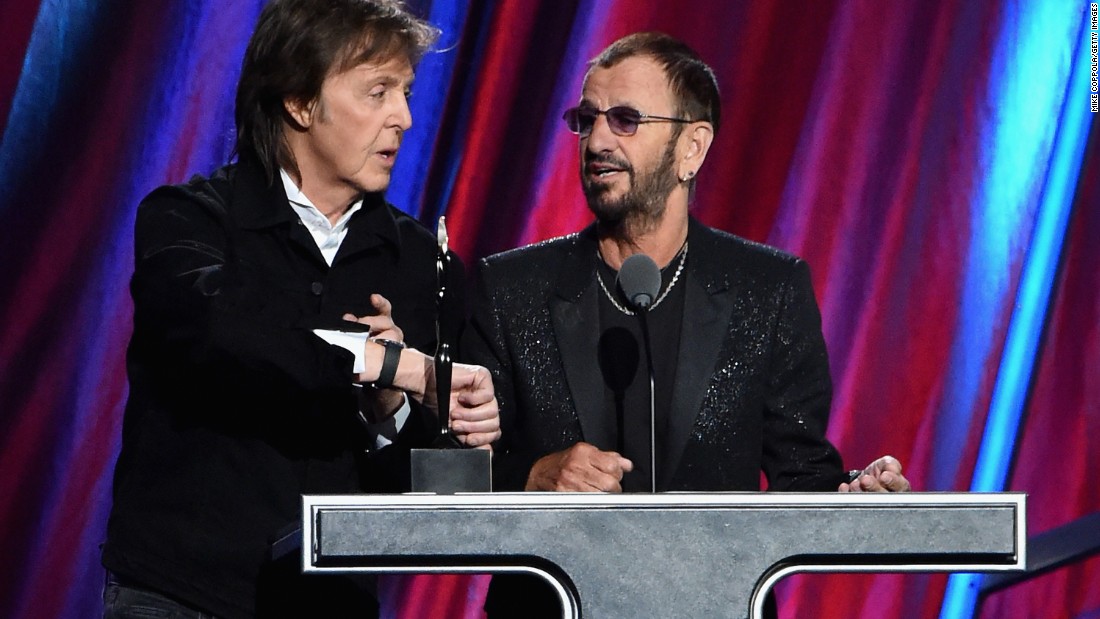 McCartney honored his former Beatle bandmate during the induction ceremony.