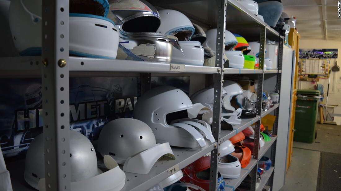 When it comes to custom painted helmets, the possibilities are endless. First they are stripped back to prepare for painting before being airbrushed and finished with a two-stage lacquer.