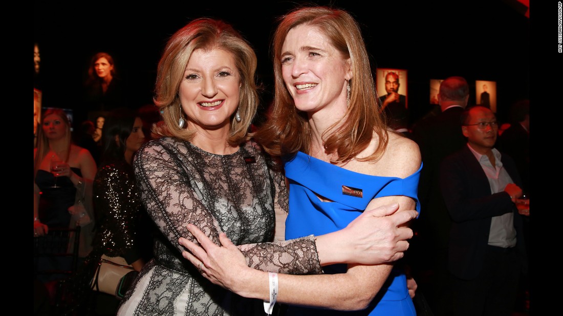 Arianna Huffington, left, and U.S. Ambassador to the United Nations Samantha Power.