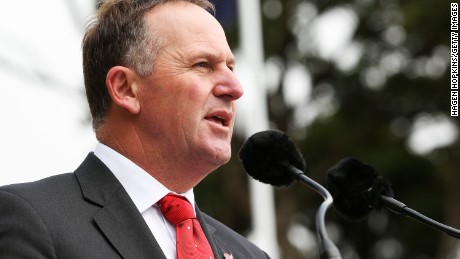 Prime Minister John Key speaks during the official opening of the Pukeahu National War Memorial Park on April 18, 2015 in Wellington, New Zealand, ahead of the centenary ANZAC commemorations.