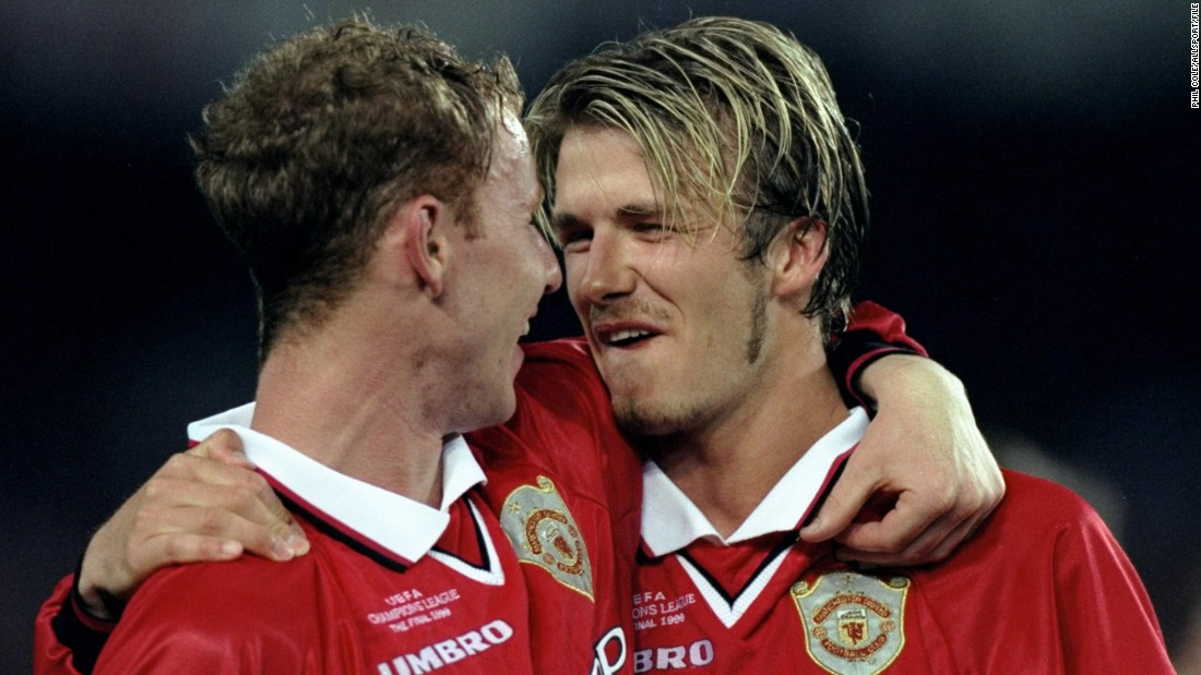Beckham&#39;s most glorious achievement at Manchester United came when the club won a treble of trophies in 1999, capped by a last-gasp win over Bayern Munich in the Champions League final. United came from behind to triumph 2-1, with both goals scored in stoppage time and resulting from Beckham&#39;s corners. 