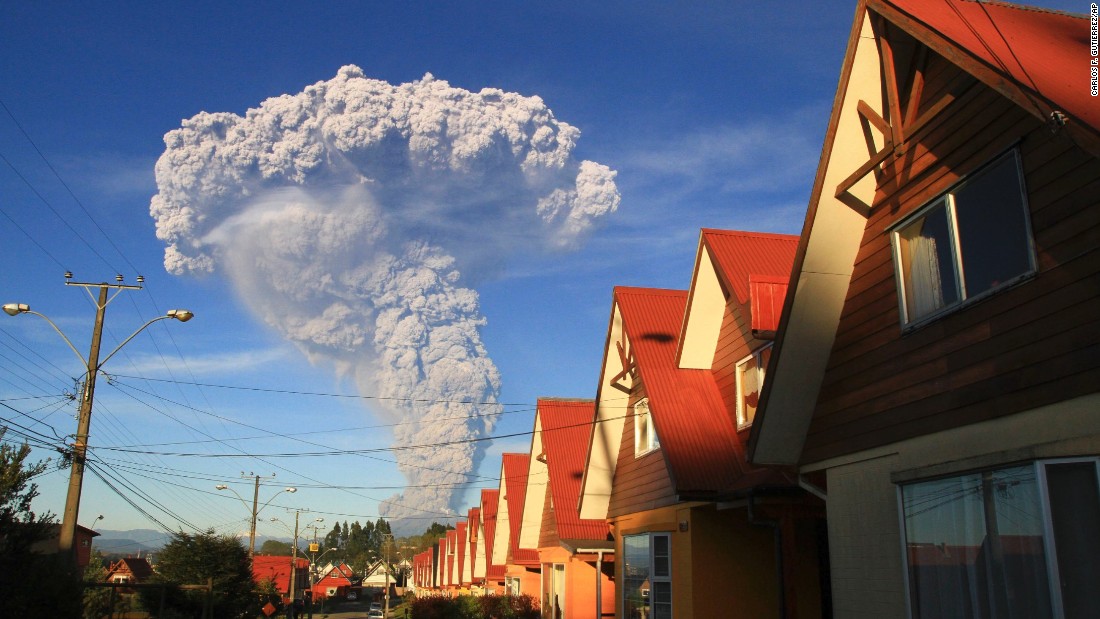 The Calbuco volcano erupts near Puerto Varas, Chile, in April 2015.