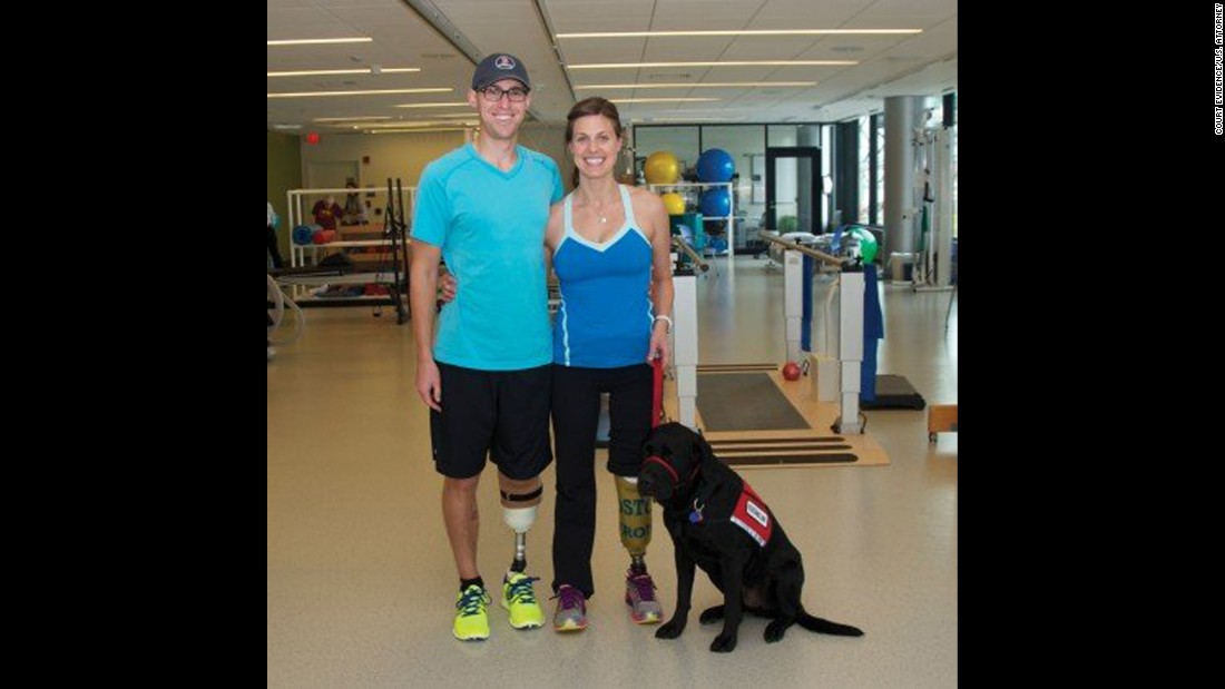 &lt;strong&gt;Patrick Downes&lt;/strong&gt; and &lt;strong&gt;Jessica Kensky Downes &lt;/strong&gt;met when they were interns on Capitol Hill. She lost both legs and was pushed into court in a wheelchair. Her aide dog, Rescue, lay beside her as she testified. &quot;I remember being happy, I remember feeling sunlight on my face. I remember feeling free.&quot; And then the bomb went off. Because she is a nurse, she focused on saving her husband. His foot and part of his leg were hanging by a thread. She remembers screaming, and not being able to hear anything. This photo was taken before she decided to amputate her second leg in January. &quot;I wanted to paint my toenails and put my feet in the sand. I wanted all of those things, and to lose my second leg was a gut-wrenching decision.&quot;