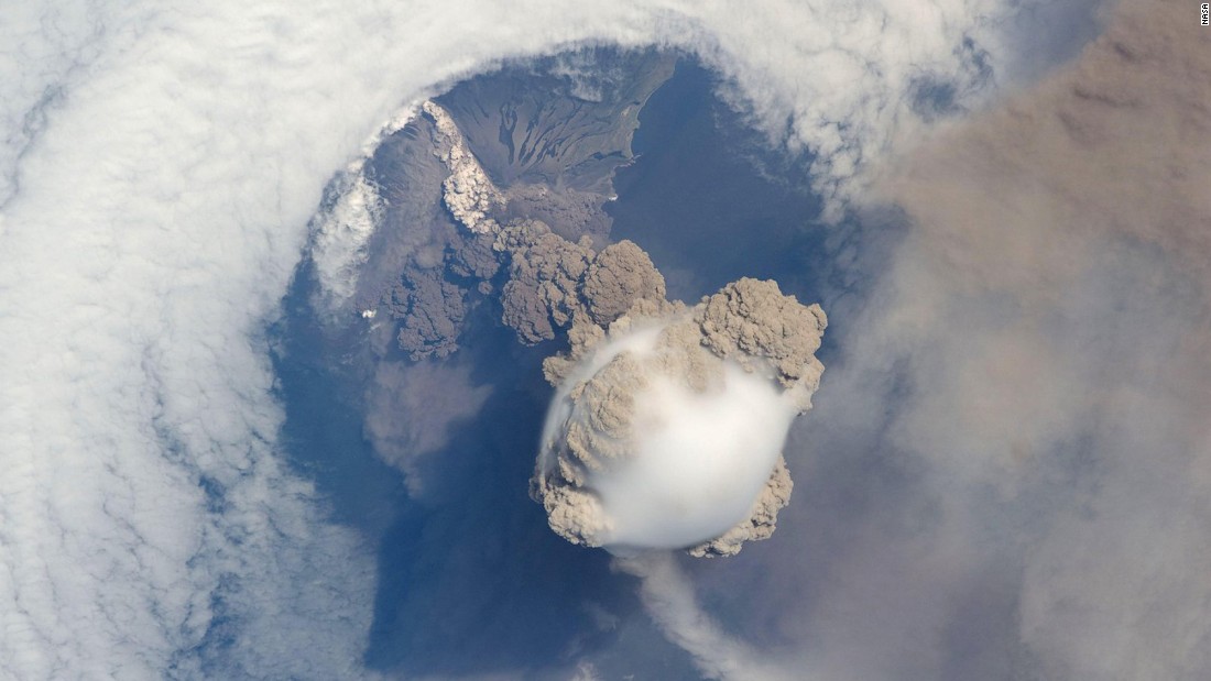 Volcanoes seen from space