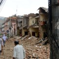 nepal earthquake street rubble