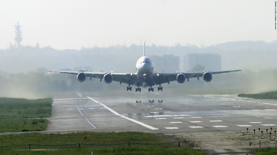 More than 50,000 people gathered to watch the A380&#39;s maiden flight at France&#39;s Toulouse-Blagnac Airport.