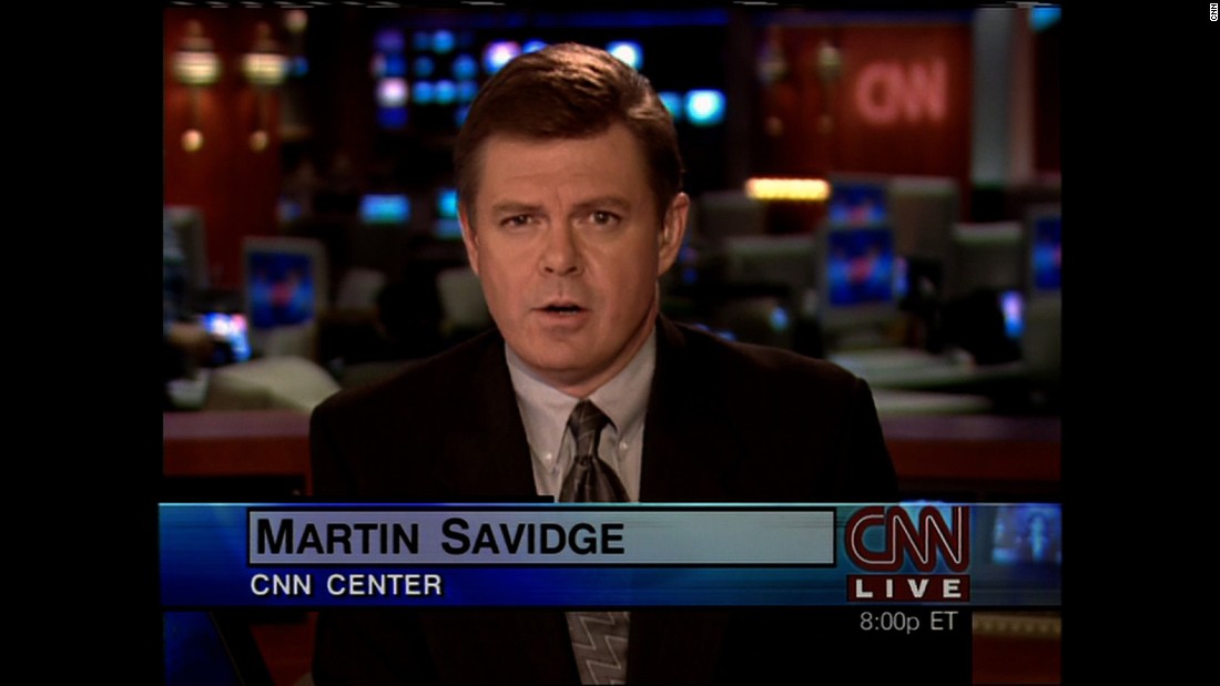 Martin Savidge anchors an 8 p.m. newscast from CNN&#39;s Atlanta headquarters on June 2, 2001.