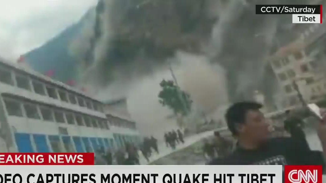 Video captures moment earthquake hit Tibet CNN Video