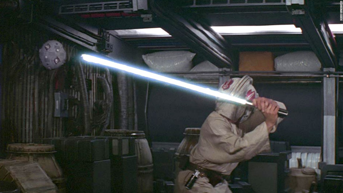 Luke attempts to master the lightsaber, from the original &quot;Star Wars.&quot; The young Luke was encouraged to &quot;use the Force&quot; to improve his feel with the weapon.