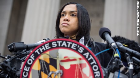 BALTIMORE, MD - MAY 01: Baltimore City State&#39;s Attorney Marilyn J. Mosby announces that criminal charges will be filed against Baltimore police officers in the death of Freddie Gray on May 1, 2015 in Baltimore, Maryland. Gray died in police custody after being arrested on April 12, 2015. (Photo by Andrew Burton/Getty Images)