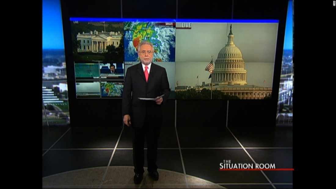 Wolf Blitzer comes out of a commercial break in a 2007 broadcast of &quot;The Situation Room.&quot; &quot;The Situation Room&quot; first aired in 2005.