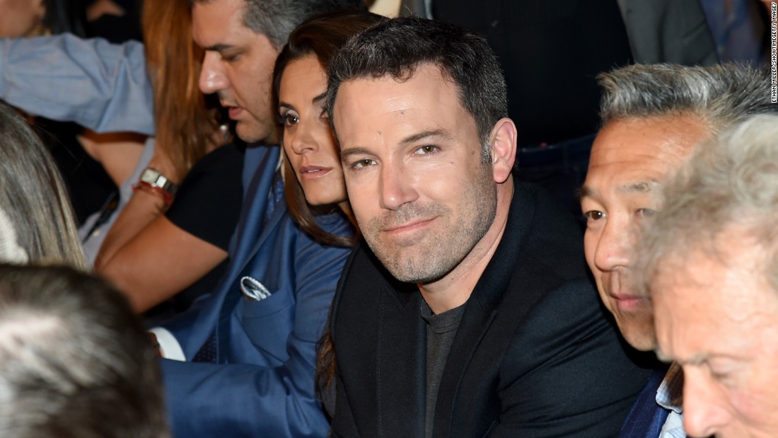Actor and director Ben Affleck poses ringside before the big fight in Las Vegas at the MGM Grand Garden Arena.