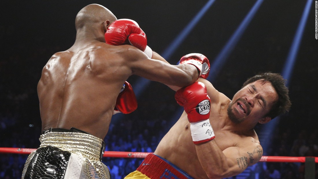 Floyd Mayweather is now 48-0 with 26 knockouts. Pacquiao is 57-6-2 with 38 knockouts. &lt;br /&gt;