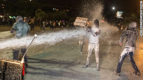 Protests in 2015 were met with water cannons.