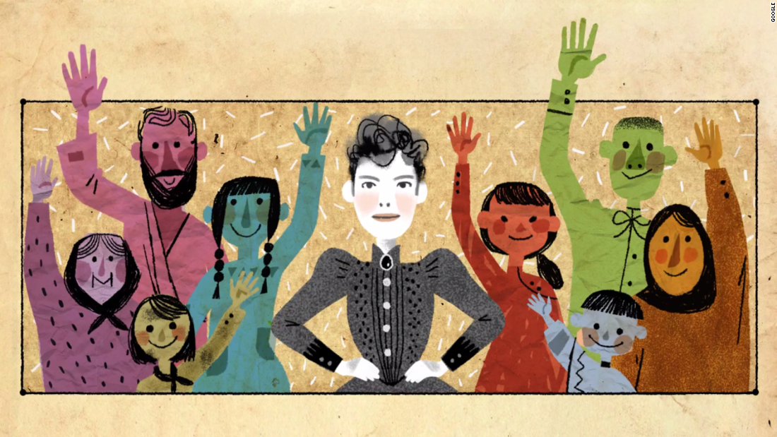 The May 5, Doodle in the United States honored pioneering journalist Nellie Bly. It was the first Doodle to feature an original song by Karen O of the Yeah Yeah Yeahs.