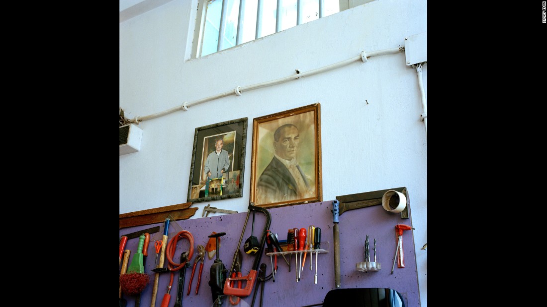 An image of Ataturk hangs alongside a photograph of a deceased family member in a backstreet garage in Istanbul.&lt;br /&gt;