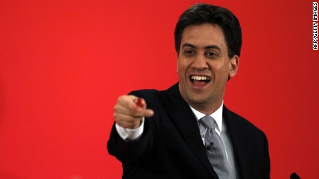 Opposition Labour Party Leader Ed Miliband speaks at a campaign event in Kempston near Bedford on May 5, 2015. Britain&#39;s political leaders today began a final push for votes ahead of Thursday&#39;s knife-edge election, even as they prepared for the likelihood of protracted coalition talks once polls close. AFP PHOTO / ADRIAN DENNISADRIAN DENNIS/AFP/Getty Images