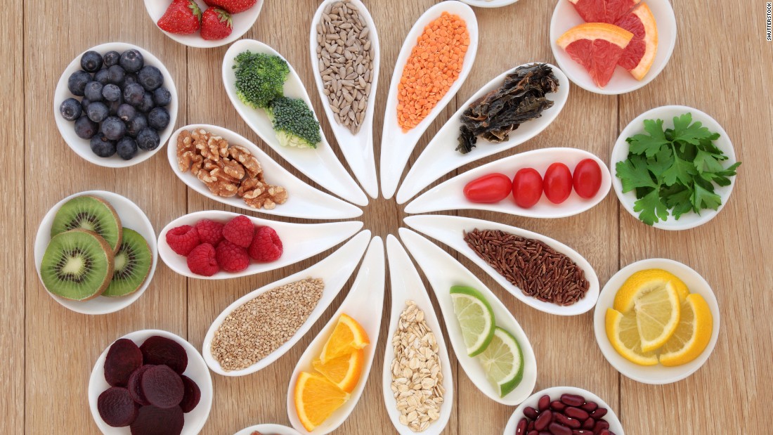 Researchers defined a &quot;healthy diet&quot; as one containing lots of fruits and vegetables, nuts, fish, moderate alcohol use and minimal red meat. Click through our gallery of superfoods for what to include in your healthy diet.  