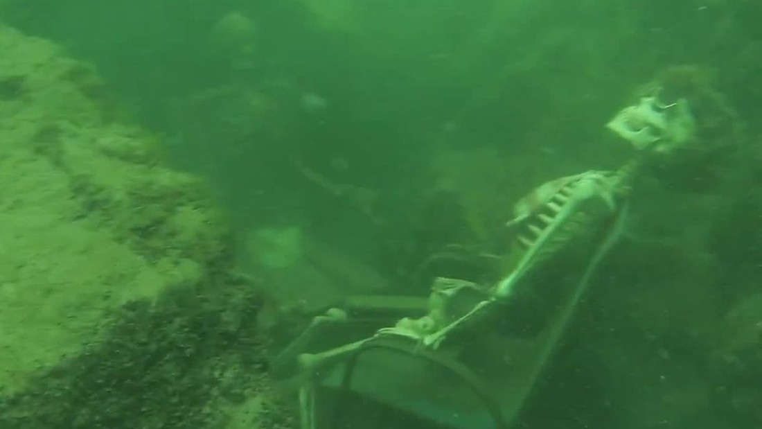 Diver looking for skeleton finds underwater tea party - CNN
