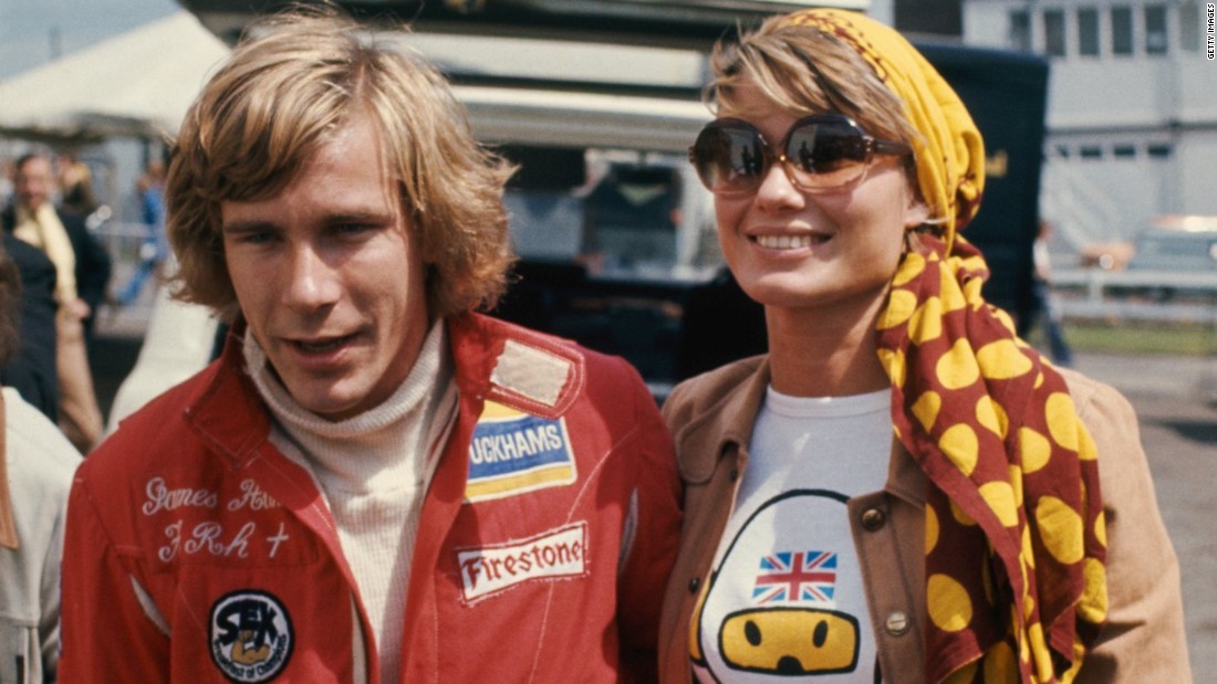 F1&#39;s 1976 world champion James Hunt and his first wife, Suzy Miller, regularly added a touch of glamor in the 1970s. The pair were media favorites.