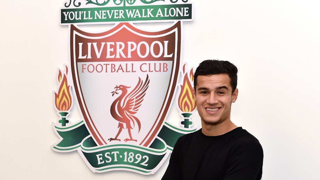 The Brazilian joined Liverpool from Inter Milan in 2013 for a fee of $13 million and became an instant hit with fans and teammates.