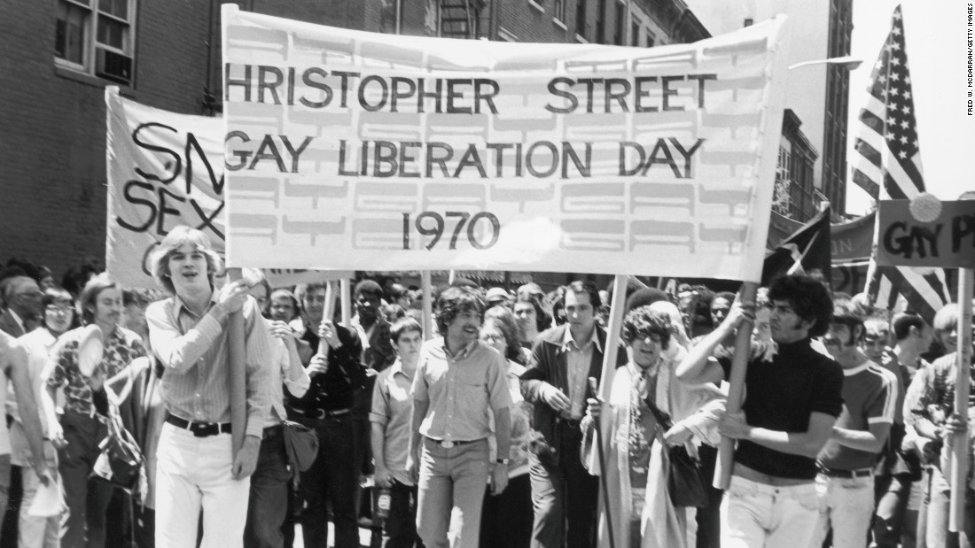 Gay rights activists Foster Gunnison and Craig Rodwell lead a gay rights march in New York on June 28, 1970, then known as Gay Liberation Day. The march was held on the first anniversary of the police raid of the Stonewall Inn, a popular gay bar in New York&#39;s Greenwich Village. The raid led to demonstrations and protests by the gay community. The Stonewall riots helped bring together the gay community in New York, and by 1971 gay rights groups had formed in almost all of the major cities in America.