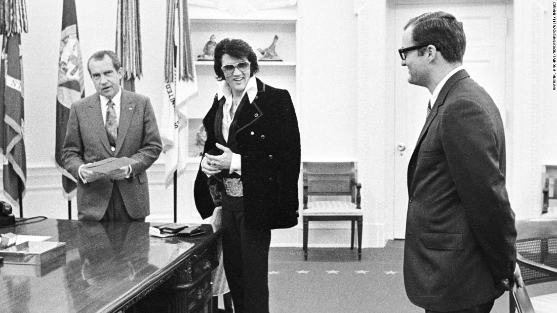 Pop culture and politics collided on December 21, 1970, when the King of Rock &#39;n&#39; Roll, Elvis Presley, visited President Richard Nixon in the White House Oval Office. The &#39;70s may have been many things, but boring sure wasn&#39;t one of them. Check out 70 of the most unforgettable moments of the decade. For more, watch the CNN Original Series &quot;&lt;a href=&quot;/shows/the-seventies&quot; target=&quot;_blank&quot;&gt;The Seventies&lt;/a&gt;.&quot; 