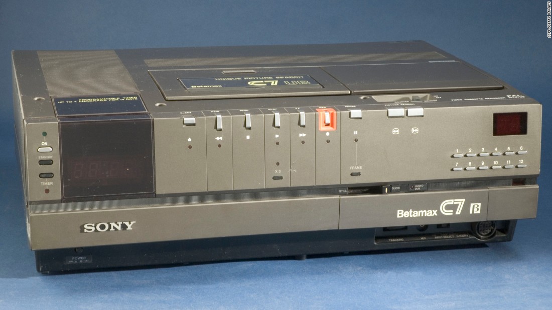 In November 1975, Sony introduced the Betamax, the first mass-market VCR. For the first time, with the touch of a button, viewers could save, rewatch and duplicate television broadcasts. The Betamax was quickly overtaken in popularity by JVC&#39;s VHS, a format that offered lower-picture quality but longer recording times. By the late 1980s, Betamax had all but disappeared in the United States, though Sony continued production in Japan until 2002.