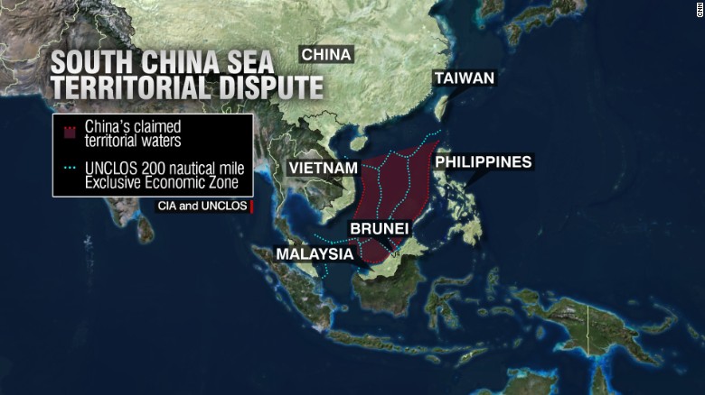 Risultati immagini per south and east china sea map spratly