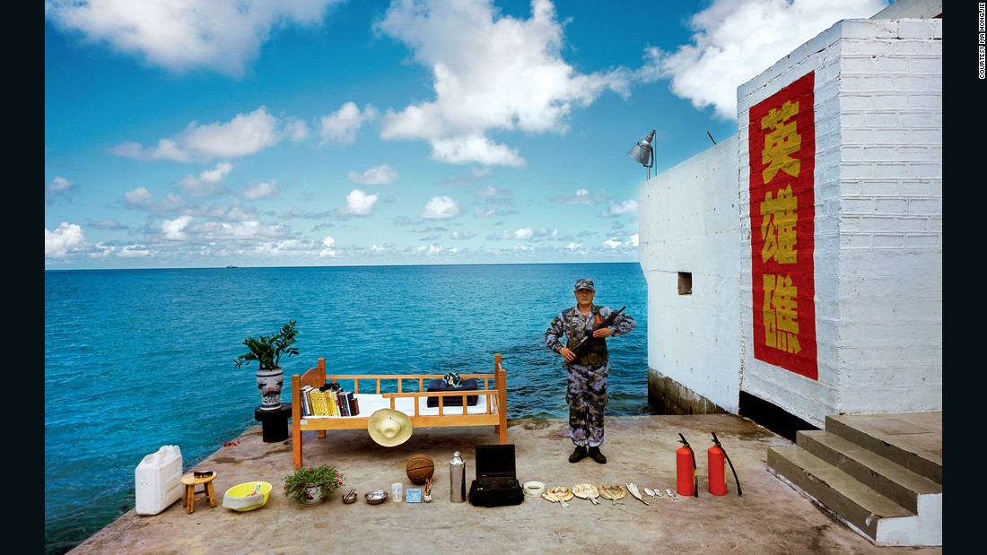 Zhang Zhuan is a soldier who lives on Chigua reef, Nansha Islands, Sansha city in Hainan province. Chigua reef is one of the seven island reefs in the working control of the People&#39;s Republic of China. Zhang, has been of the soldiers guarding the reef for a total of five years over 16 years of navy service. Each time he is posted for three months.