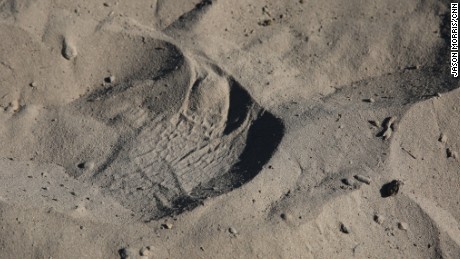 Prints on the ground are used to track and hunt endangered black rhinos.