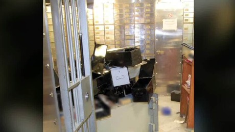 A  vault lies ransacked in April 2015 after the Hatton Garden burglary.