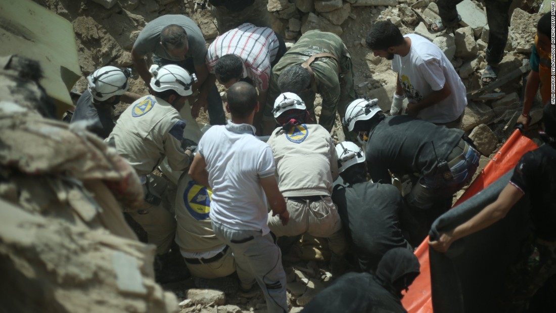 White Helmets Bring Civilian Aid To Syria S Conflict CNN   150521181156 White Helmets Syria 0520 Restricted Super 169 