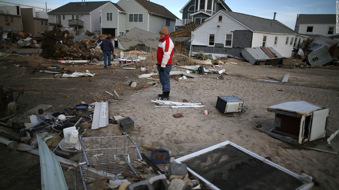 &lt;strong&gt;Sandy, 2012:&lt;/strong&gt; It technically lost its hurricane status shortly before striking New Jersey, but its gigantic size -- it covered 1.8 million square miles at landfall -- sent devastating storm surges to the coast. Here, a man looks for pieces of his beach house after &lt;a href=&quot;http://www.cnn.com/2013/07/13/world/americas/hurricane-sandy-fast-facts/&quot;&gt;Sandy &lt;/a&gt;demolished it in Seaside Heights, New Jersey. With 72 directly killed in eight states, this was the most deadly tropical cyclone outside the South since 1972&#39;s Hurricane Agnes. At least 650,000 U.S. homes were damaged or destroyed in the U.S.