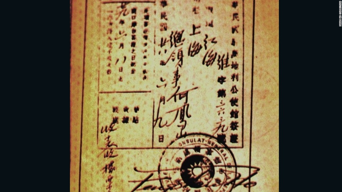 A Shanghai visa signed by Ho Feng Shan with a serial number of 3639.  Ho issued visas to Shanghai so that Jews could use the city as a conduit to escape to other places.&lt;br /&gt; 