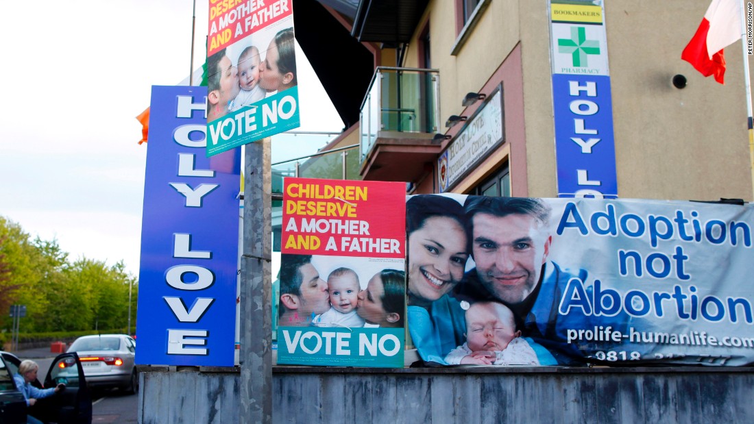 &quot;No&quot; campaign posters are seen in the village of Knock, in northwest Ireland, on Tuesday, May 19.