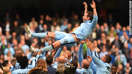 Manchester City give Lampard a send off after his last game for the club