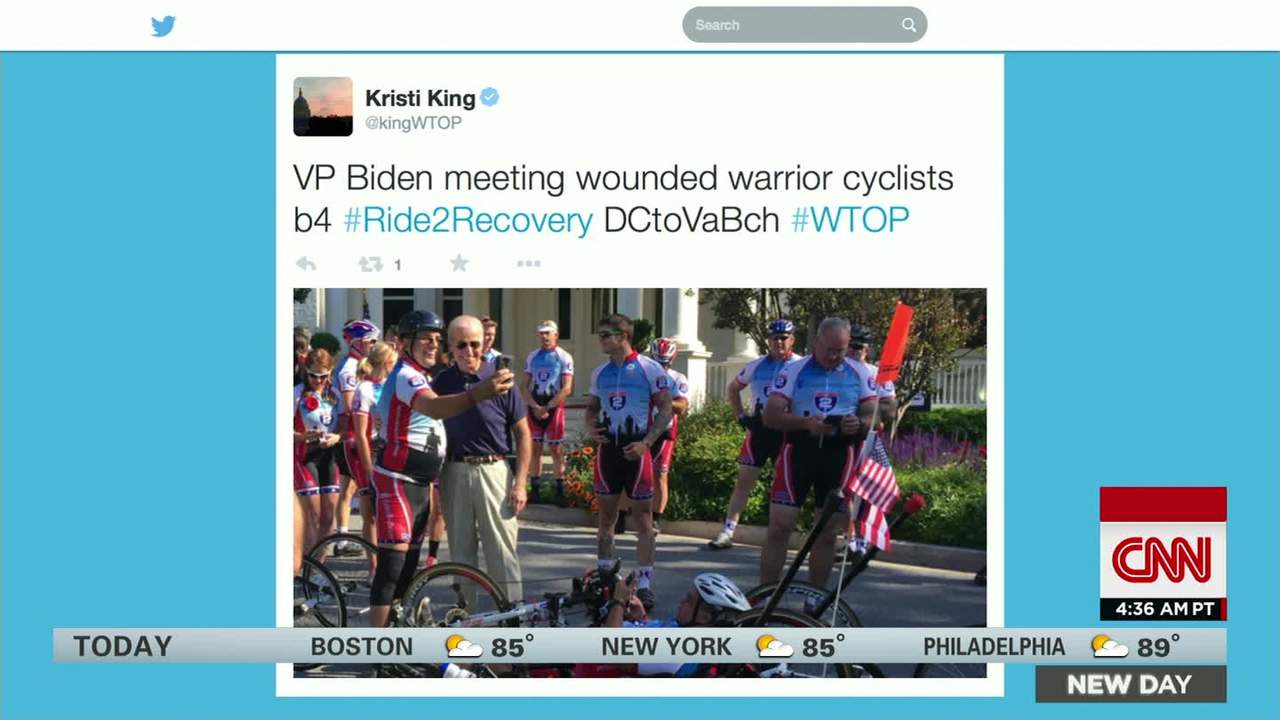 Biden Stops For Pictures With Vets Cnn Video