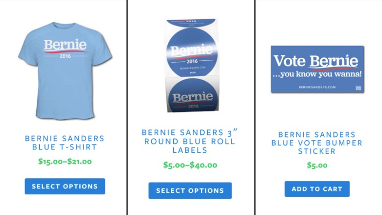 bernie sanders campaign merch